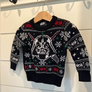 Star Wars Black Holiday Sweater 12M